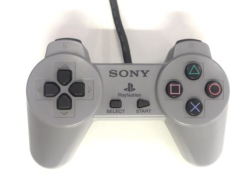 [PS1] Drátový Ovladač Sony Bez Páček - šedý (různé estetické vady)