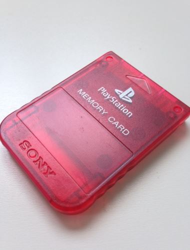 [PS1] Originální Paměťová karta Sony 1MB červená