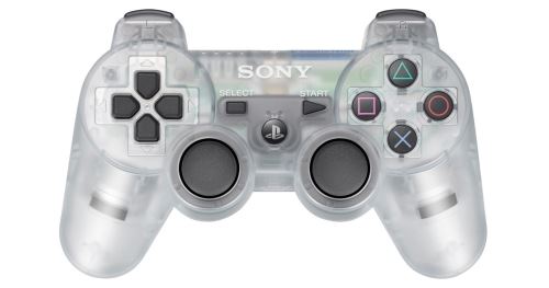 [PS3] Bezdrátový Ovladač Sony Dualshock - bílý průhledný