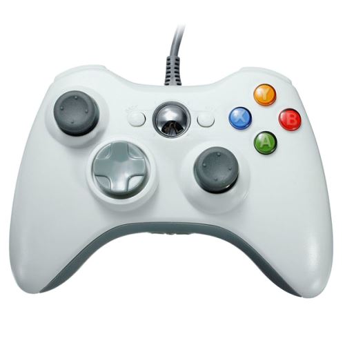 [Xbox 360] Drátový Ovladač - bílý