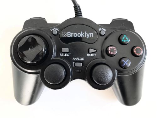 [PS2] Drátový Ovladač Brooklyn - černý