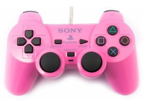 [PS2] Drátový Ovladač Sony Dualshock - růžový (Kat. C)