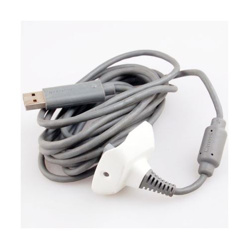 [Xbox 360] USB napájecí kabel k ovladači - bílý (nový)