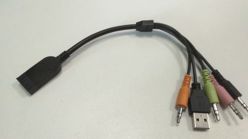 Displayport --> USB + 4x AUX kabel