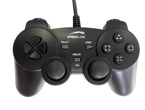 [PS2] Drátový Ovladač Speedlink Strike 2 - černý (estetická vada)