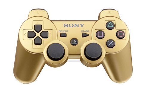 [PS3] Bezdrátový Ovladač Sony Dualshock - zlatý