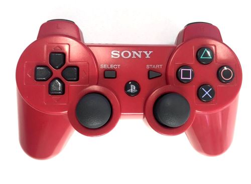 [PS3] Bezdrátový Ovladač Sony Dualshock - červený (estetická vada)