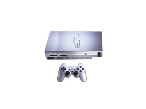 PlayStation 2 Fat - stříbrný karbon (estetická vada)