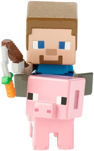 Minecraft Figurka - Steve on Saddled Pig (nová)