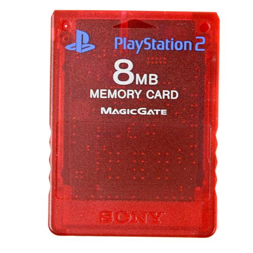 [PS2] Originální paměťová karta Sony 8MB (průhledná červená)