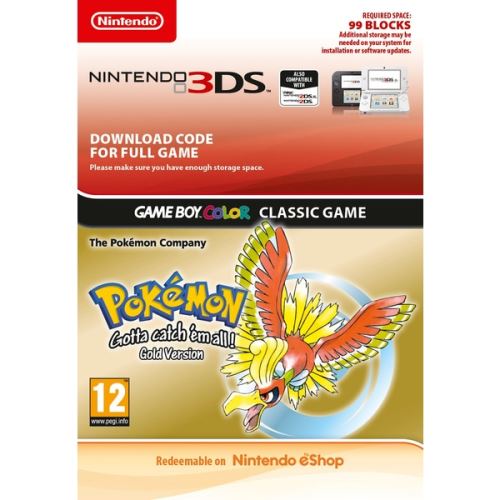 Voucher Nintendo 3DS Pokémon Gold