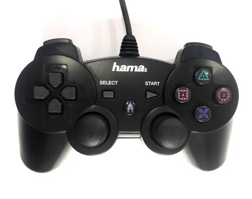 [PS3] Drátový Ovladač Hama Black Force - černý (estetická vada)