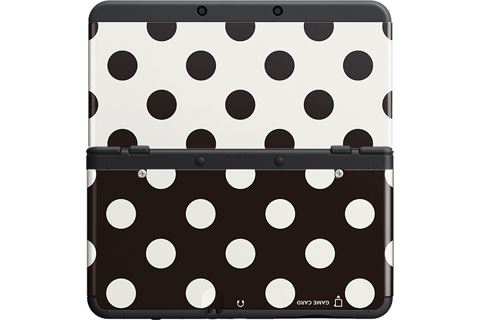 [Nintendo 3DS] Ochranný Kryt - Černé a bílé Polka Dots (nový)