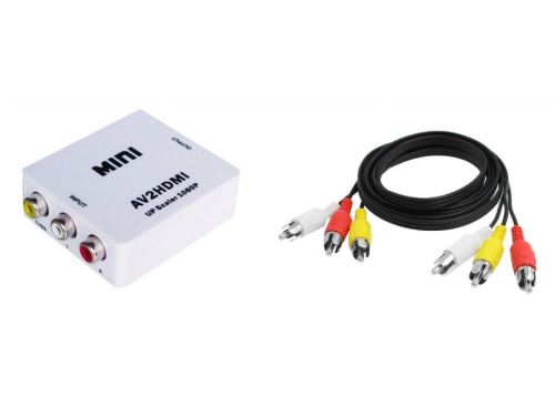 AV to HDMI převodník/konvertor signálu HDMI - bílý + AV kabel (nový)
