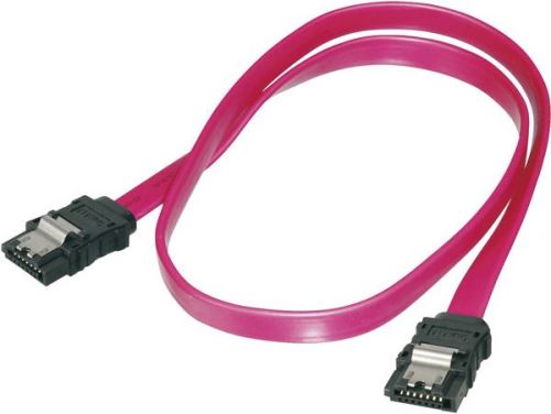 Digitus kabel na pevný disk SATA zásuvka 7-pólová - 30cm - červený (Nový)