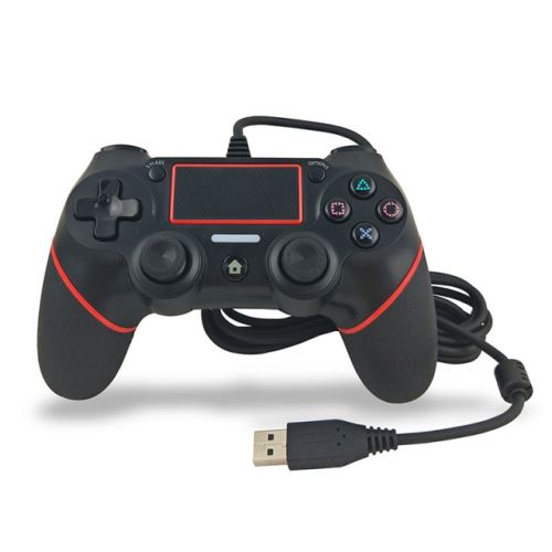 [PS4] Drátový Ovladač - červeno/černý (nový)