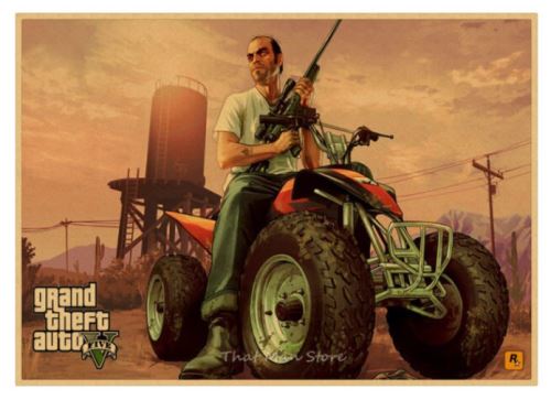 Plakát GTA 5 Grand Theft Auto V - různé motivy (nový)