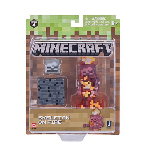Minecraft Figurka - Skeleton on Fire (nová)