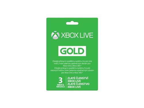 Xbox Live Gold Trial Na 3 Měsíce -  Hmotný poukaz