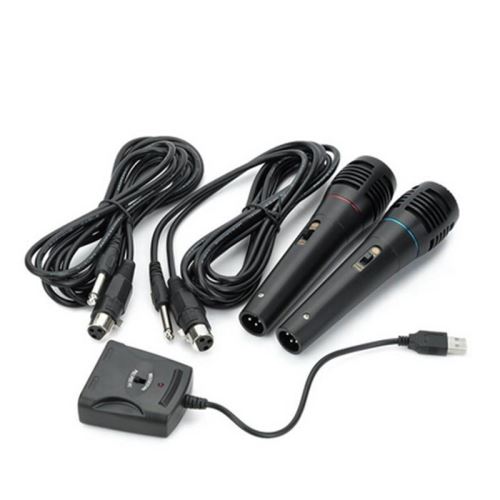 [PS2|PS3|Xbox 360|PC] 5-in1 Karaoke Set (dva mikrofony+audio adaptér)