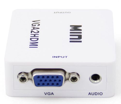 VGA to HDMI převodník/konvertor signálu HDMI - bílý (nový)