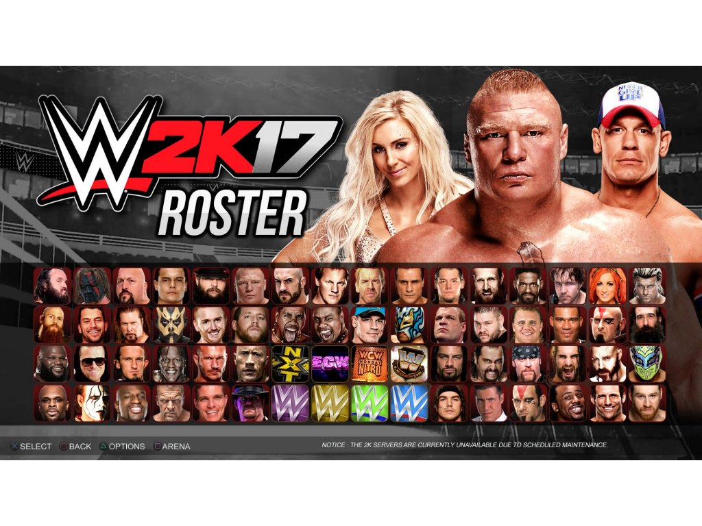 Wwe 2k17 как открыть всех персонажей ps3