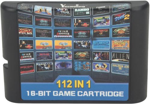 Sega Mega Drive 112 in 1 - 16-bit Game Cartridge (estetické vady)