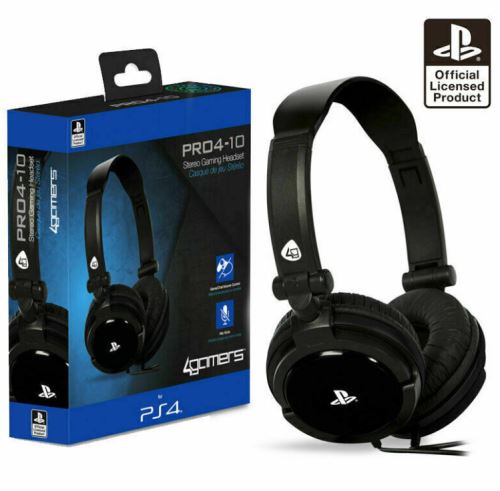 [PS4][PS5][PC] 4Gamers Gaming Headset PRO4-10 Black - drátové - PS4