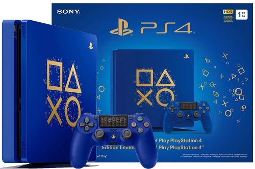 PlayStation 4 Slim 500 GB modrý - Days Of Play Limitovaná Edice (estetická vada)