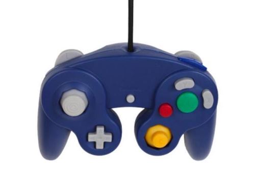 [Nintendo GameCube] Drátový ovladač - modrý
