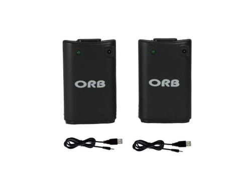 [Xbox 360] ORB 2x nabíjecí akumulátor + 2x USB kabel - černý