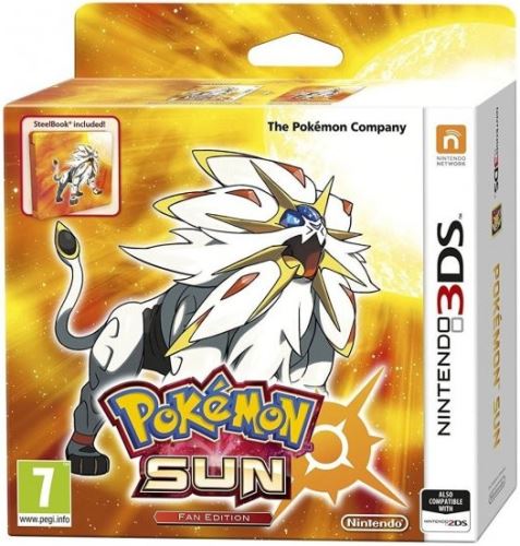 Nintendo 3DS Pokémon Sun Fan Edition + Steelbook (nová)