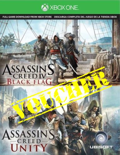 Voucher Xbox One Assassins Creed Unity + Assassins Creed IV: Black Flag