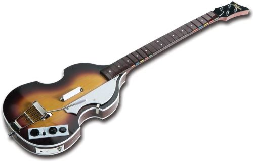 [Xbox 360] Bezdrátová kytara Rock Band Beatles Hofner Bass Guitar Harmonix (nedrží krytka baterií)