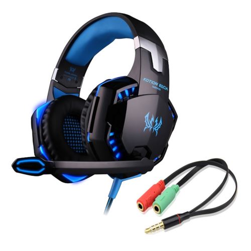 [Xbox One 360|PS4||PS3|PC] Kotion Each G2000 Gaming Headset modrý (nový)