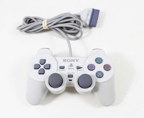 [PS1] Drátový Ovladač Sony Dualshock - bílý