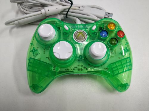 [Xbox 360] Drátový Ovladač Rock Candy - zelený (estetická vada)