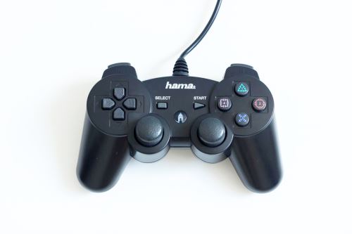 [PS3] Drátový Ovladač Hama Black Force - černý (estetická vada)