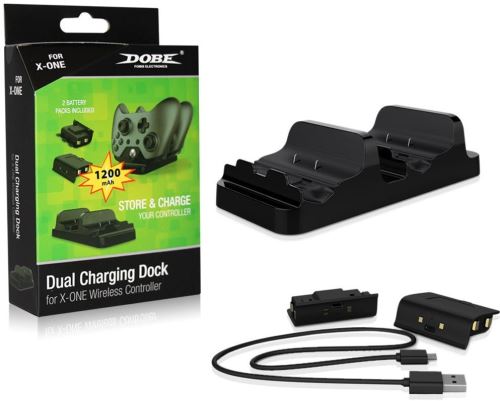 [Xbox One] Dobe Dual Charging Dock, nabíjecí stanice + akumulátory