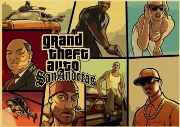 Plakát Grand Theft Auto San Andreas - různé motivy (nový)