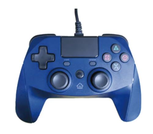 [PS4] Drátový ovladač  modrý (nový)