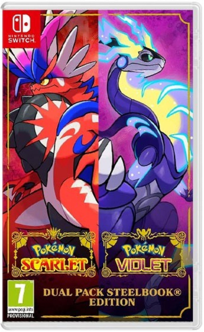 Nintendo Switch Pokemon Scarlet and Violet (Dual pack) - Steelbook