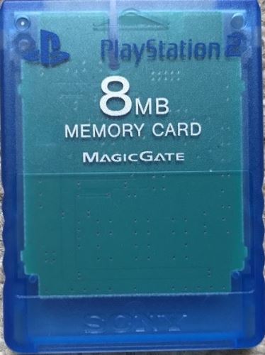[PS2] Originální paměťová karta Sony 8MB (průhledná modrá)