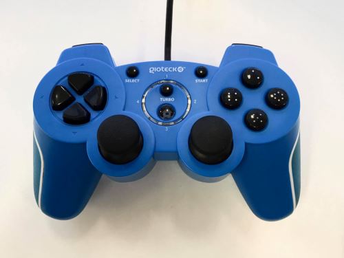 [PS3|PC] Drátový Ovladač Gioteck VX-2 - modrý (estetická vada)