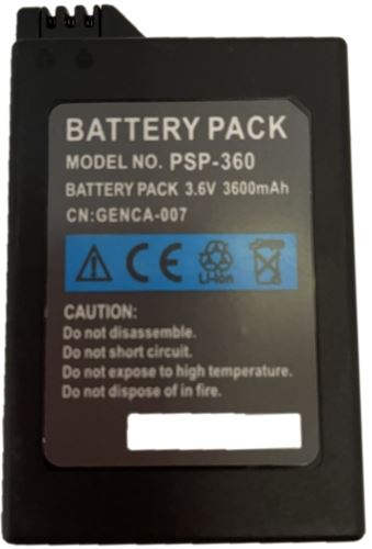 [PSP] Baterie pro PSP 1000 3600 mAh (nová)