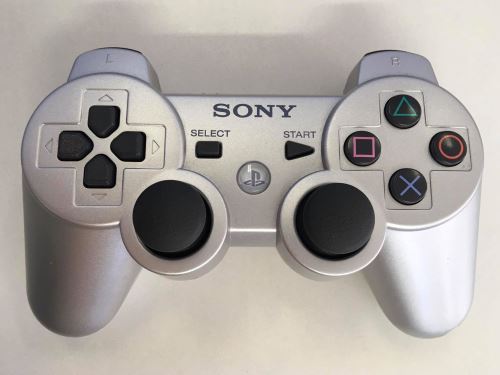 [PS3] Bezdrátový Ovladač Sony Dualshock - stříbrný (estetická vada)