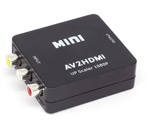 AV to HDMI převodník/konvertor signálu HDMI - černý