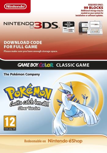 Voucher Nintendo 3DS Pokémon Silver