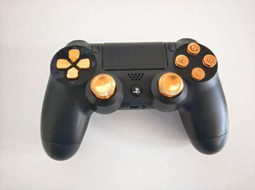 [PS4] Dualshock Sony Ovladač - černý s měděnými tlačítky a páčkami