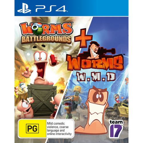 PS4 Worms Battlegrounds + Worms W.M.D. Double Pack (nová)